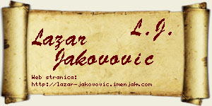 Lazar Jakovović vizit kartica